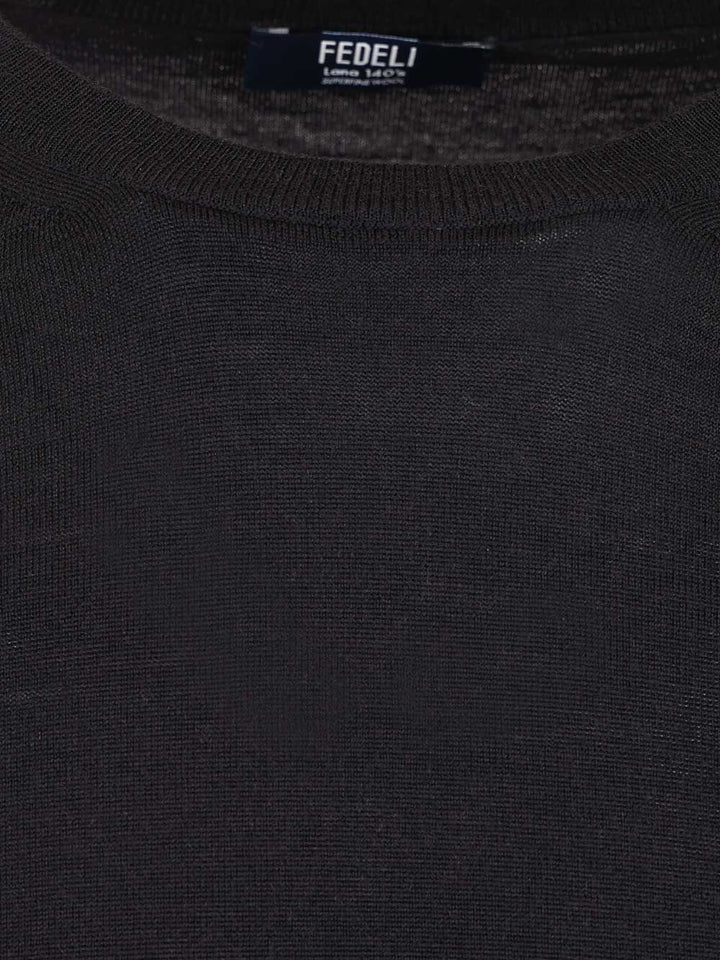 Fedeli Long-Sleeved Sweater Knitwear - Blue | 569a934e2591229a1fab2ab3efc95d8ed5999ea9