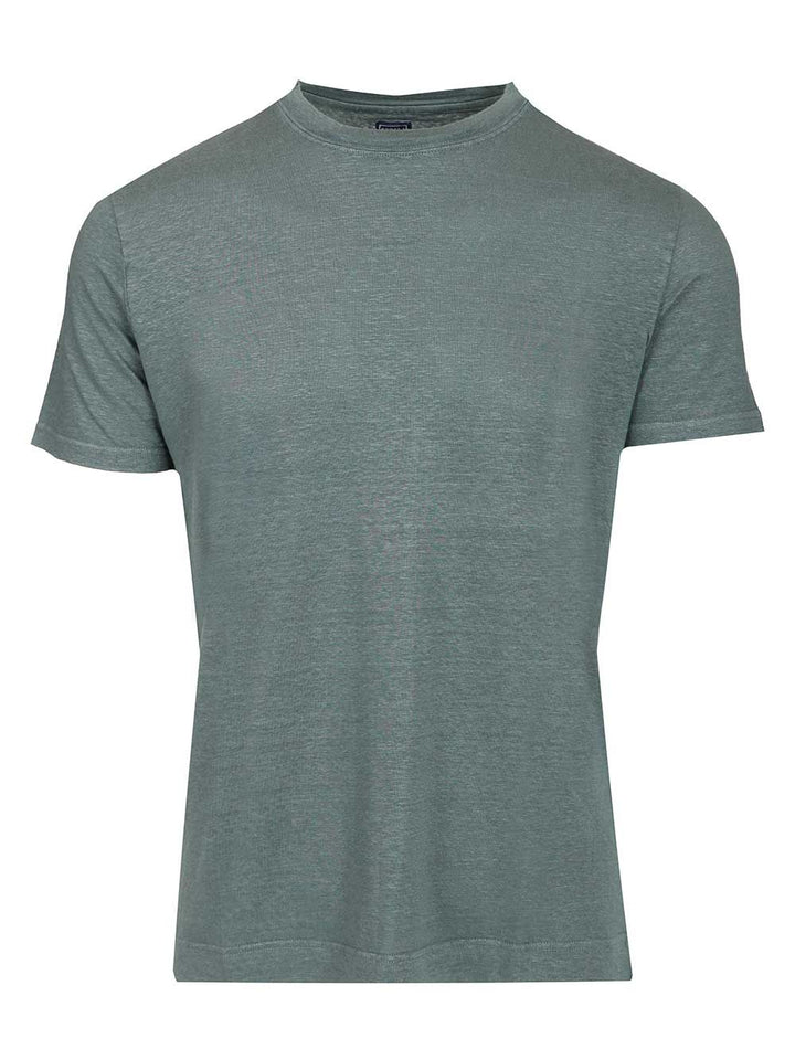 Fedeli Crew Neck T-Shirt - Green | 2e2c90465b7a02c4f26ff1a3617902e1f88bfe26