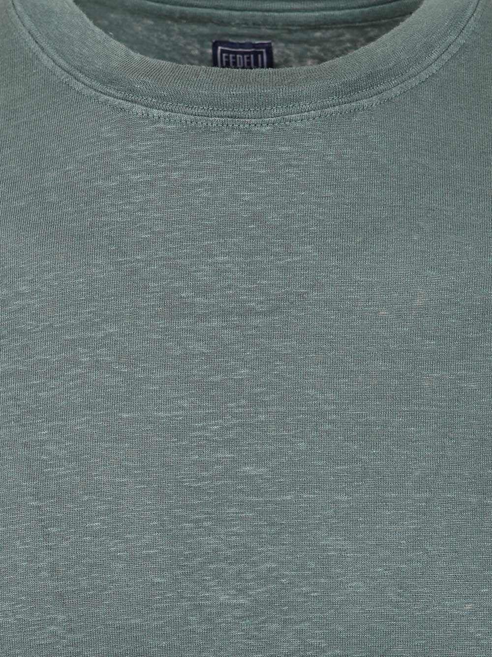 Fedeli Crew Neck T-Shirt - Green | a2142e228166b4e64e96c5d82091376ee9cd889b