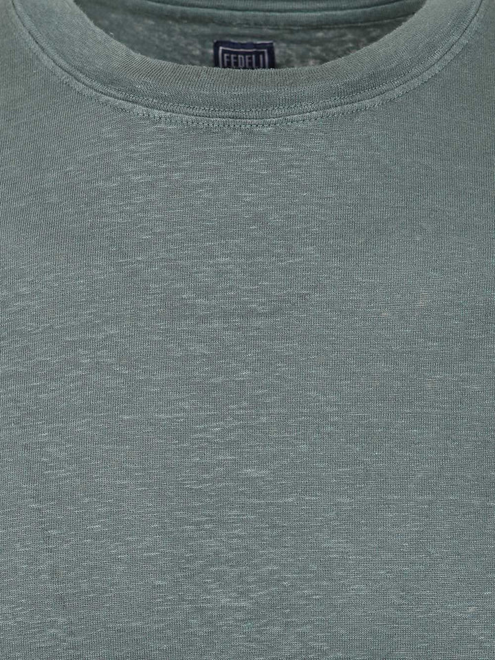 Fedeli Crew Neck T-Shirt - Green | a2142e228166b4e64e96c5d82091376ee9cd889b