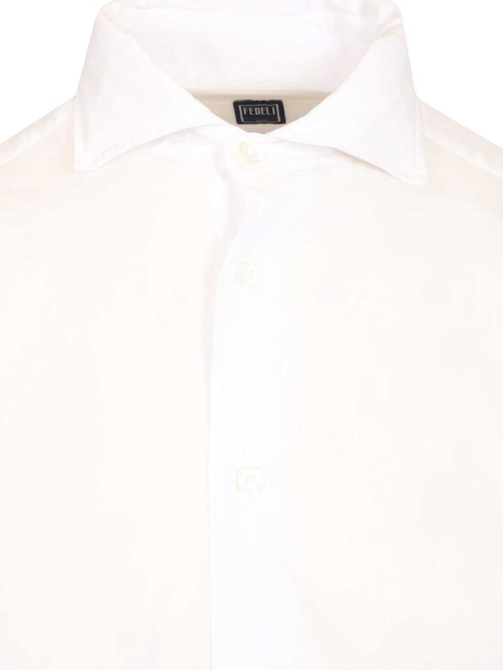Fedeli Long-Sleeved Shirt Shirts - White | 23ebc6a0df9636526abbc76347e58e4494775cbf