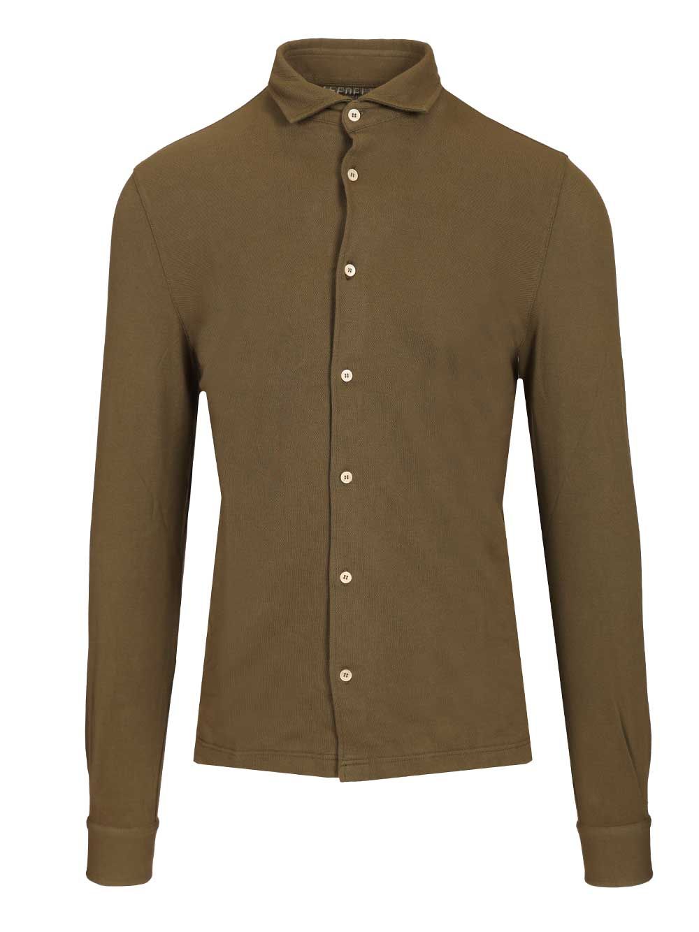 Fedeli Long-Sleeved Shirt Shirts - Green | 1955f83fcab5cb0a12ef46ef865ab90a8decc38b