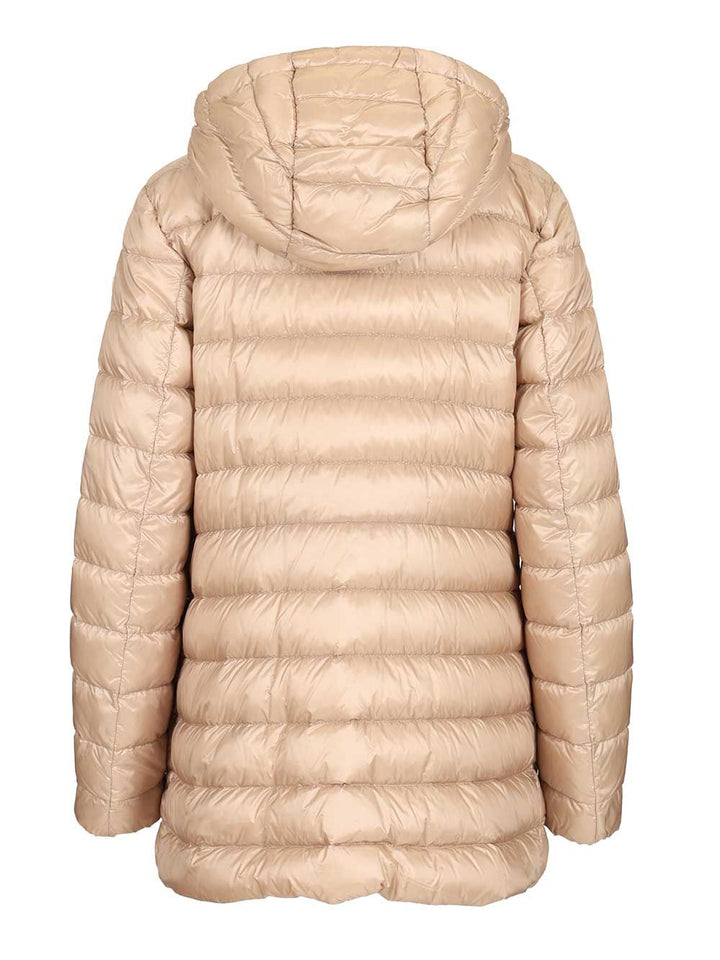 Moncler Jasmin Short Parka Jackets - Beige | 09788c3c299993529fbdb90dd2daecb6d3bec599