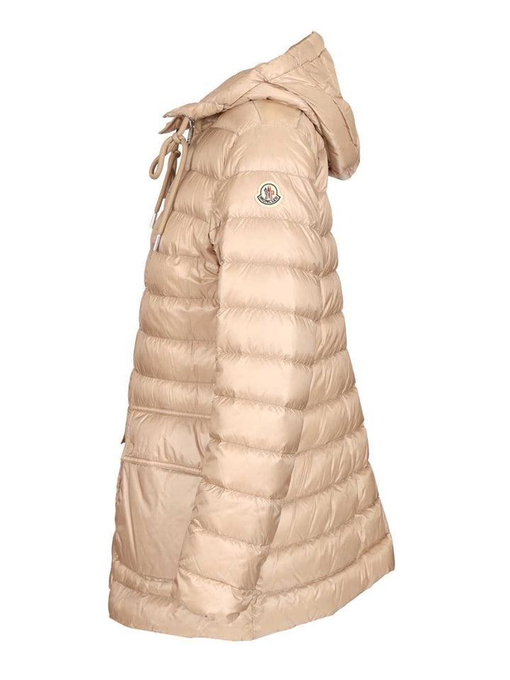 Moncler Jasmin Short Parka Jackets - Beige | 305414c72b531f422674e617e8d711faec8c4703