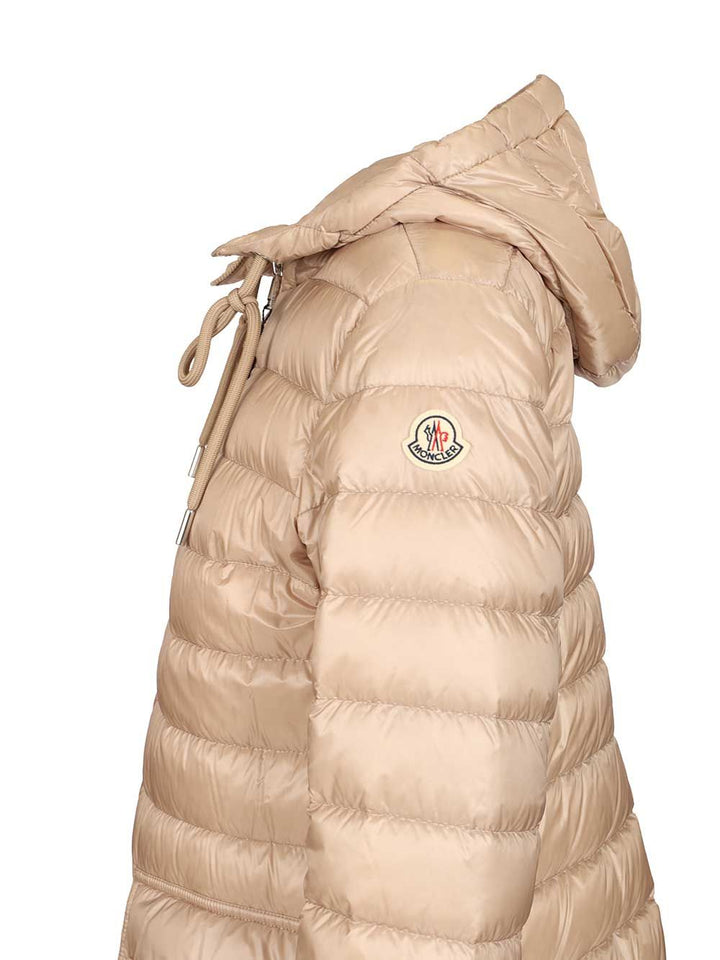 Moncler Jasmin Short Parka Jackets - Beige | 0a3470d7a261ffaa7438b775ac8216107690b854