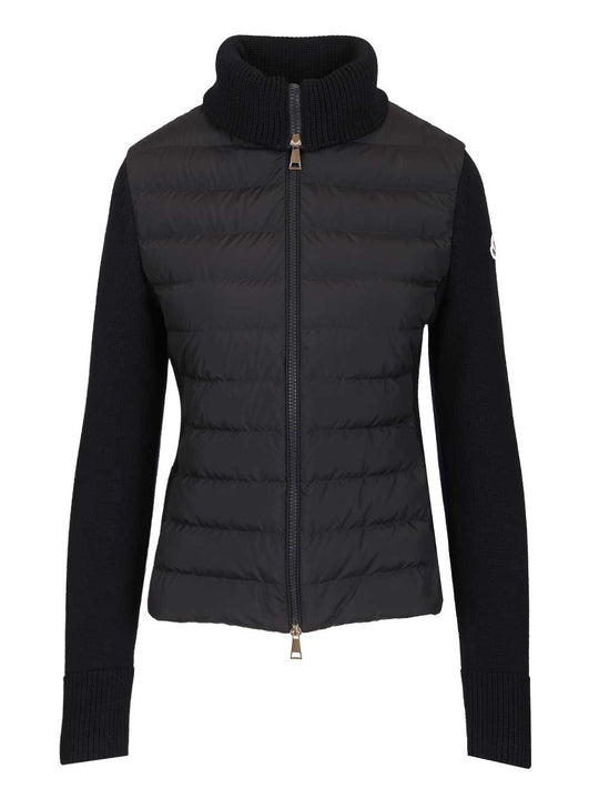 Padded Cardigan Knitwear Blue