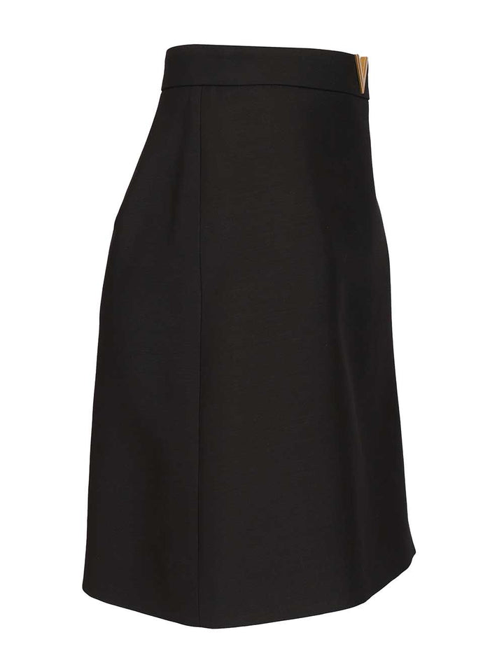 Valentino Garavani Crepe Miniskirt Skirts - Black | d0855cf29156c9983a8e36825bdc55a9a4277f3b