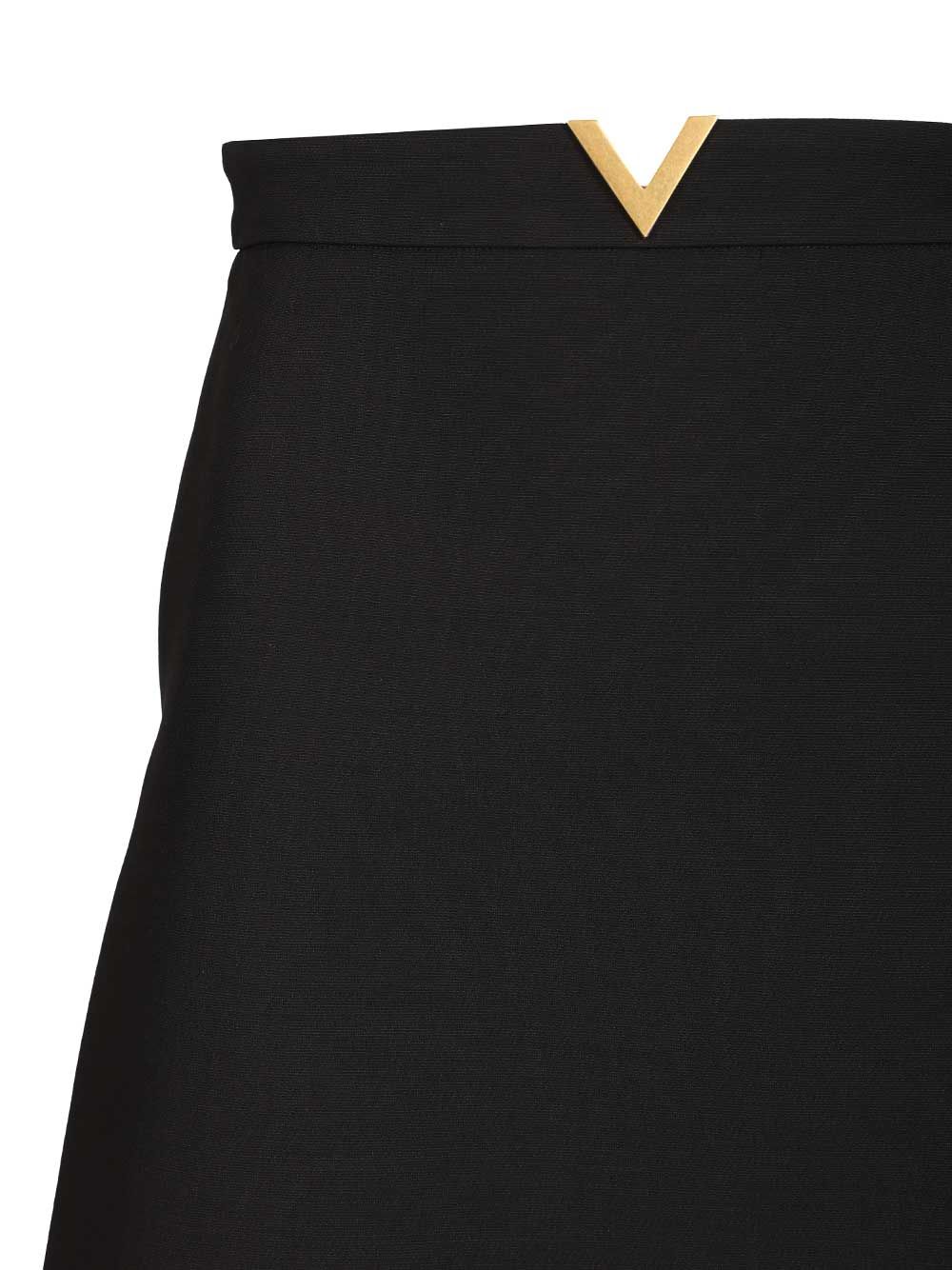 Valentino Garavani Crepe Miniskirt Skirts - Black | 69e9ca65fb51fe0fbf377cf9e1778367b52942c7