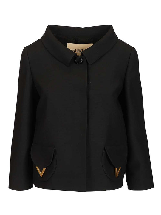 Crepe Jacket Jackets Black