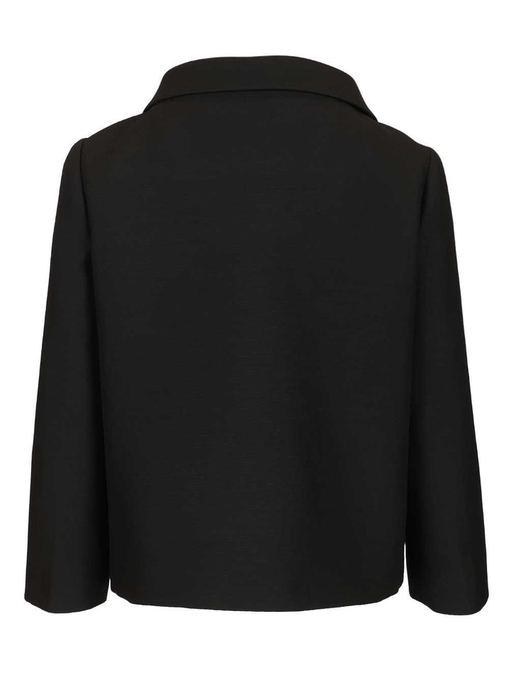 Valentino Garavani Crepe Jacket Jackets - Black | bd2836493feecc86364418d533061f666f93b07f