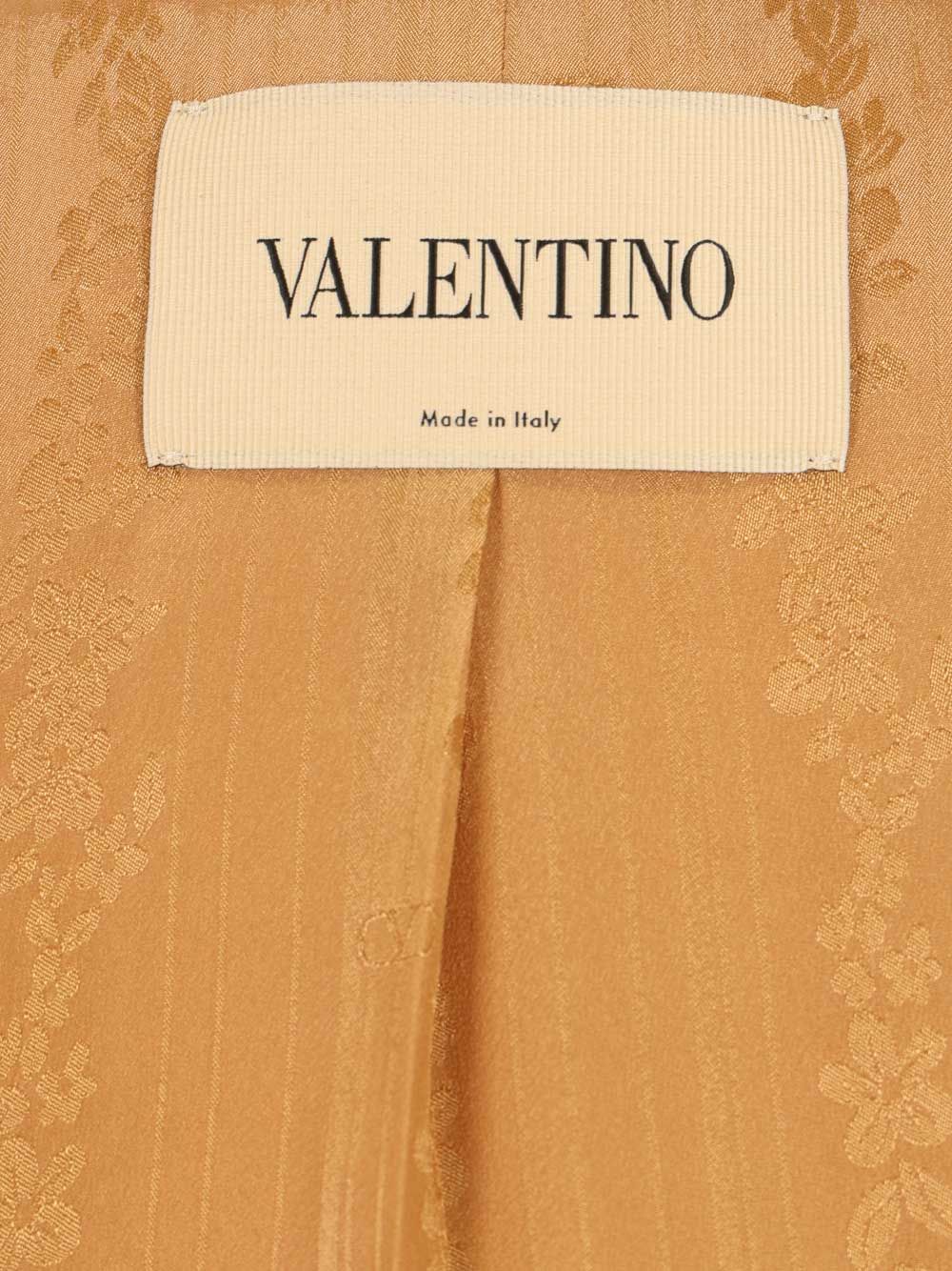 Valentino Garavani Peacoat In Drill Double With V Gold Knitwear - Red | 28e91c3bd2f6a78c66ef1fc1d17cbcf5ecff674f