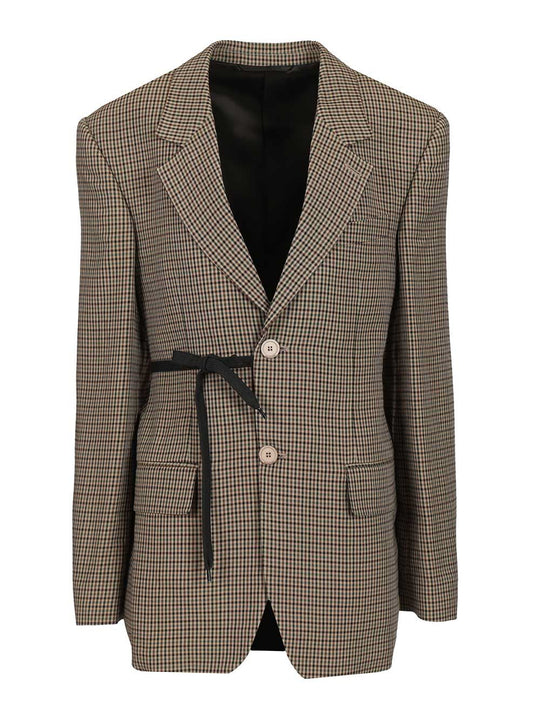 Wrap Tailored Jacket Jackets Brown