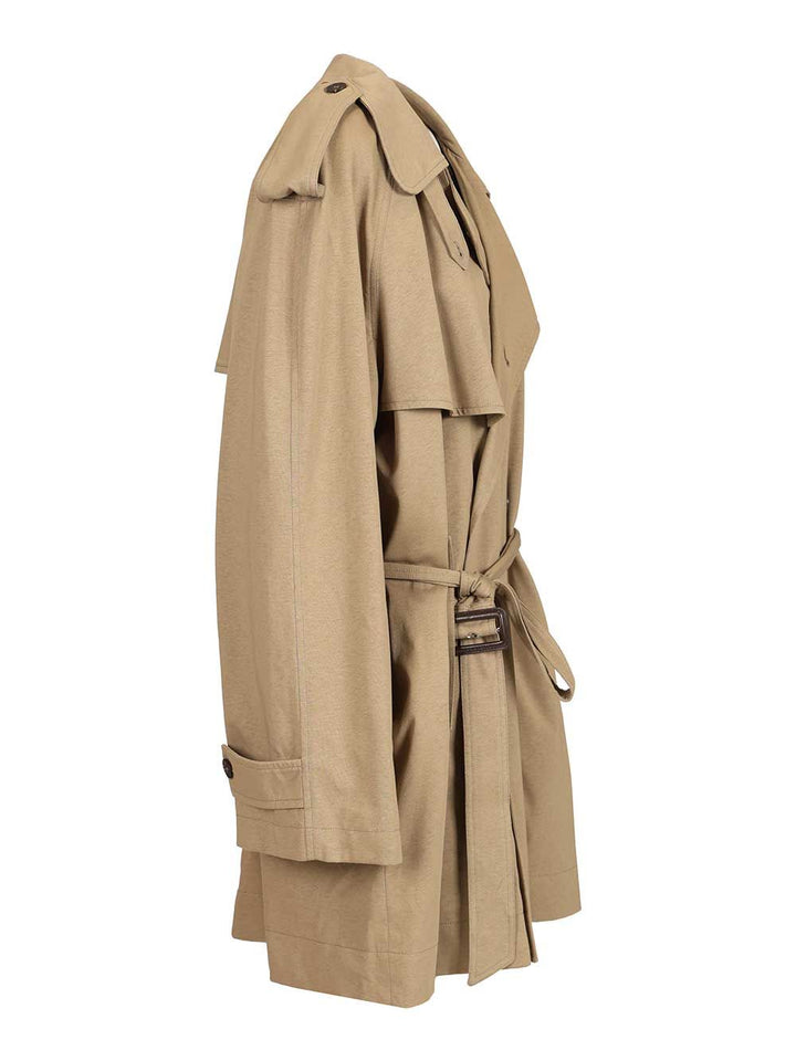 Balenciaga Cropped Trench Coat Coats - Beige | b8b9732e6f8e3abee2e997cf2dd4a2e911db0f9e