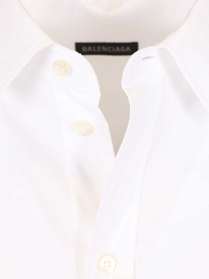 Balenciaga Long-Sleeved Shirt T-Shirt - White | 8f18d6aad0835578c8ee18c61f1554af8df3e583