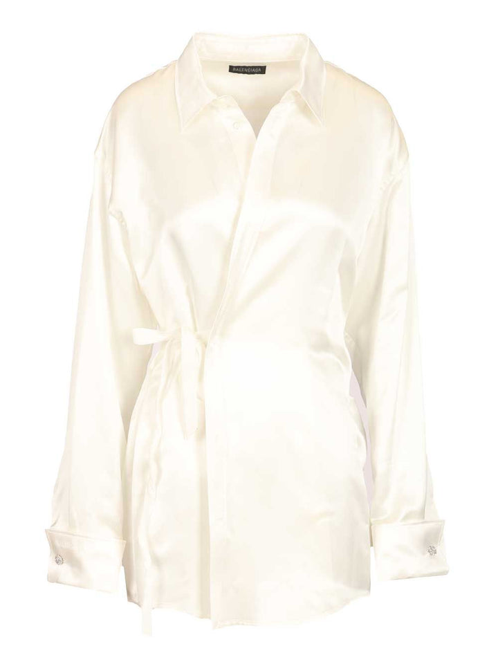 Balenciaga Wrap Shirt Shirts - White | 4022dfddccec1bf224890cdeff04bf60aedb0b4e