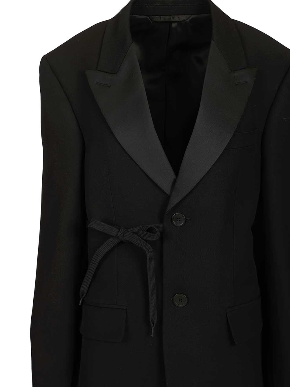 Balenciaga Wrap Tuxedo Jacket Jackets - Black | 37f8454d54e0217d9fbe62337792fac0665509e9