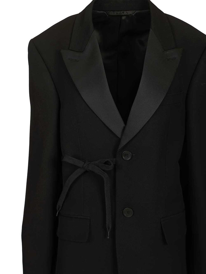 Balenciaga Wrap Tuxedo Jacket Jackets - Black | 37f8454d54e0217d9fbe62337792fac0665509e9