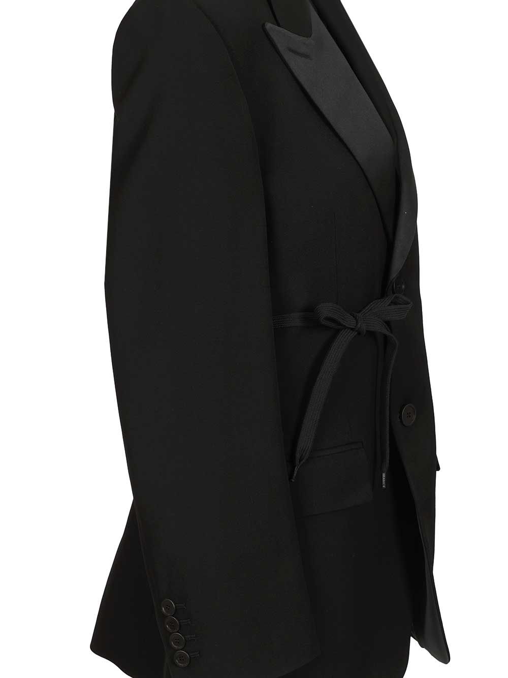 Balenciaga Wrap Tuxedo Jacket Jackets - Black | 46e31c8b65ee7f265ec287af5be95587c414579b