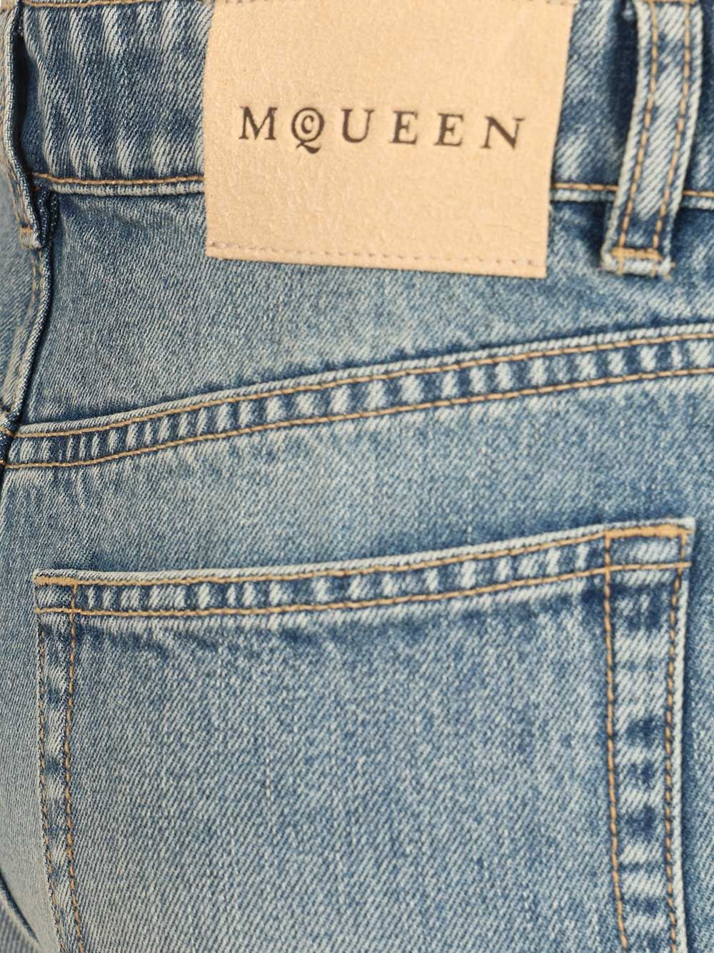 Mcqueen Straight-Leg Jeans - Blue | 62804e01297cbddd553f8f13154778180639d587