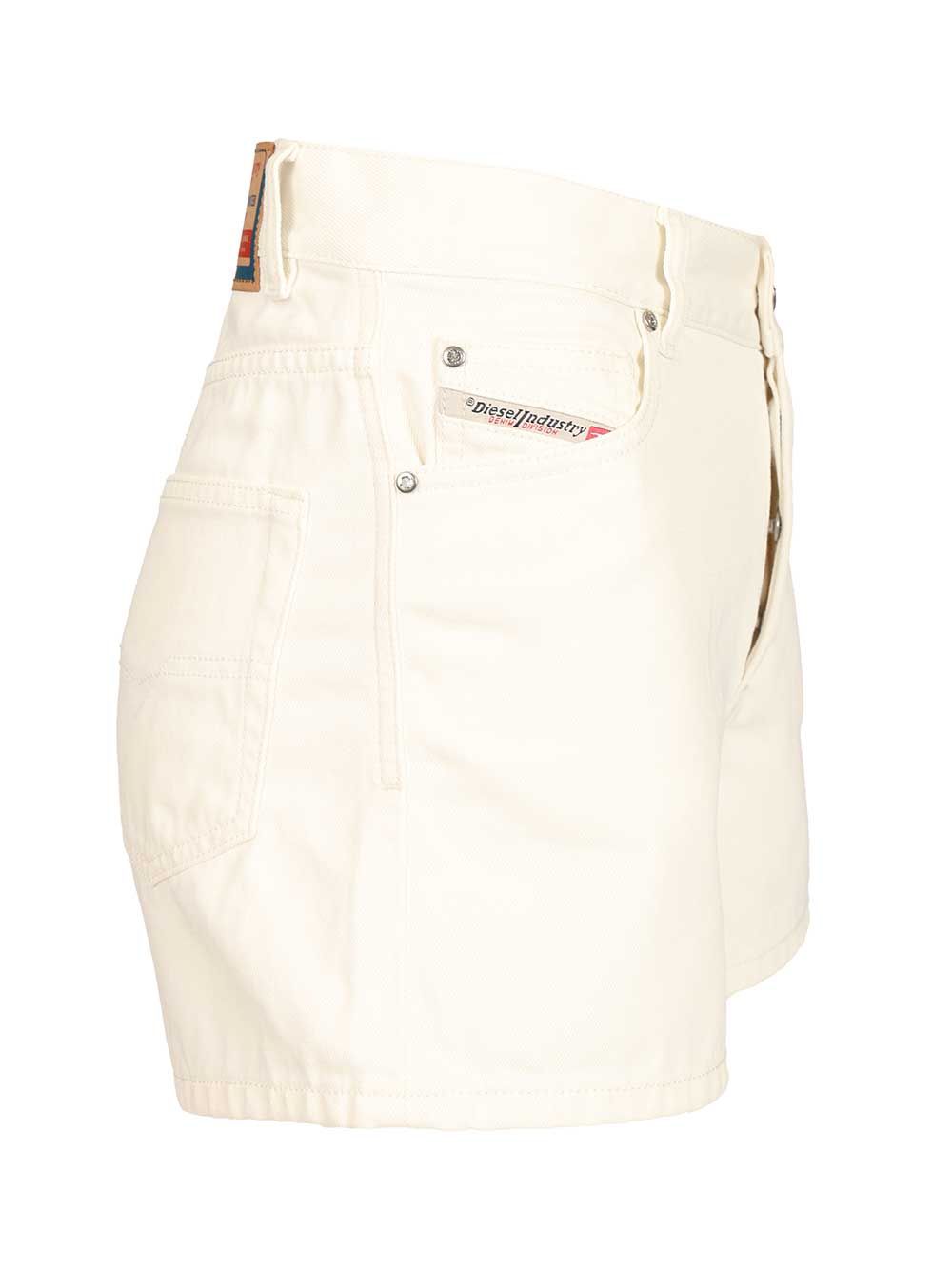 Diesel White Cotton Denim Shorts Trousers - White | a1c79ce7458999cf35db3943605af599972871b4