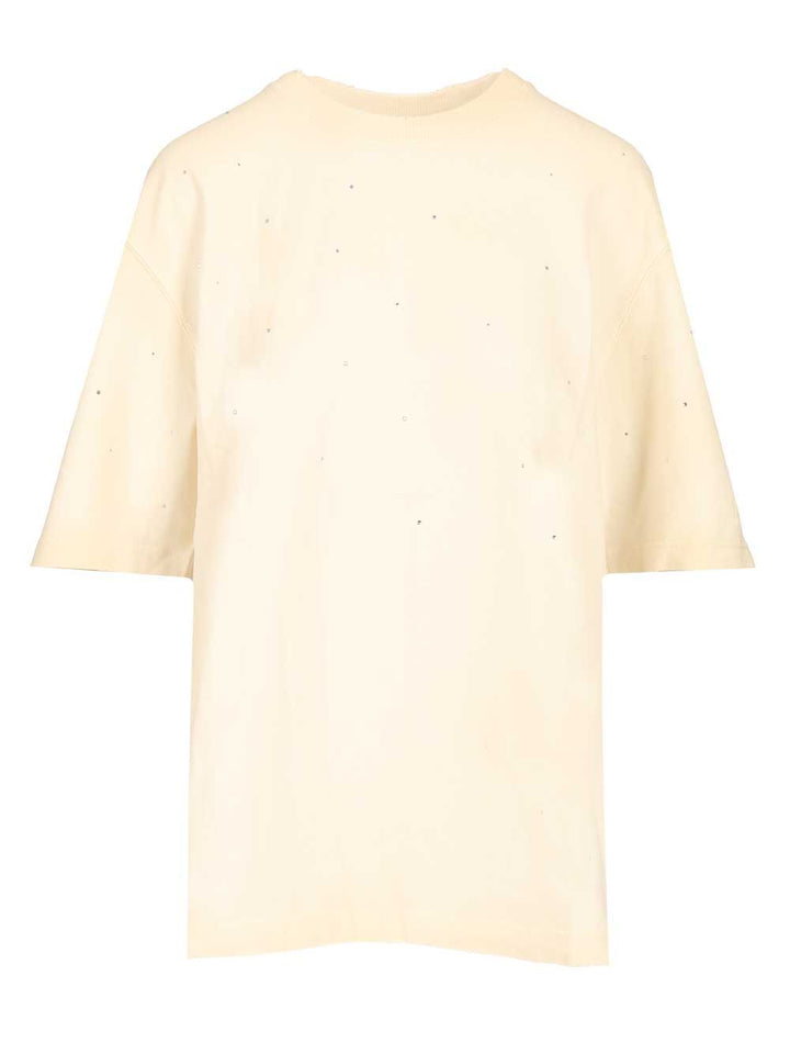 Golden Goose Deluxe Brand With All-Over Crystals T-Shirt - White | 12ae5bcadd6ed219399a259e46f277bc96bf3f0c
