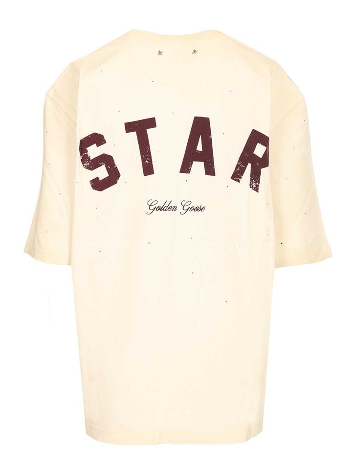 Golden Goose Deluxe Brand With All-Over Crystals T-Shirt - White | 438f2cc7551eb7f613f77a841389433bf537a4f3