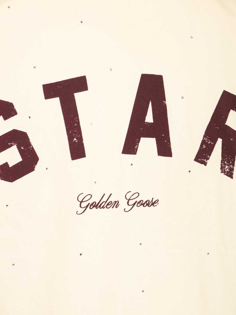 Golden Goose Deluxe Brand With All-Over Crystals T-Shirt - White | 04ff724e45b57753b85a705dc6487390e80f81ee