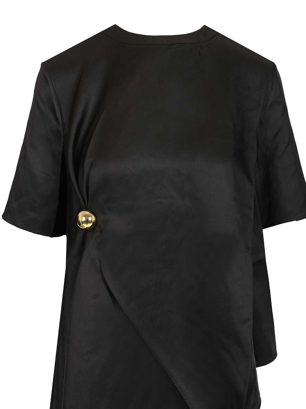 Loulou De Saison Madea Silk Top Tops - Black | a044e0aad13ccd3a52d264c7961c5e18514932b9