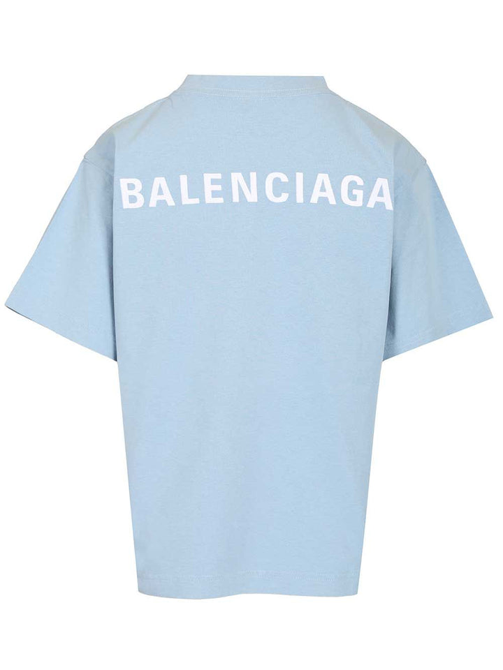 Balenciaga Balenciaga Back T-Shirt - Blue | 8d4e4cc07e5c72f3b37b1cb84af6973549185523