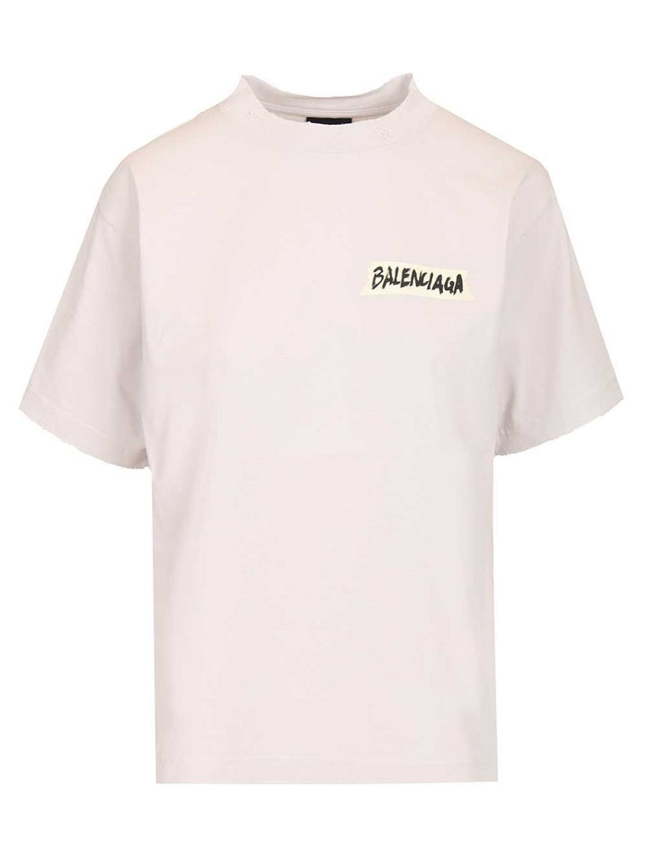Balenciaga Masking Tape T-Shirt - White | 13a6238990b46d1dc761718a8f2958cfeea234ea