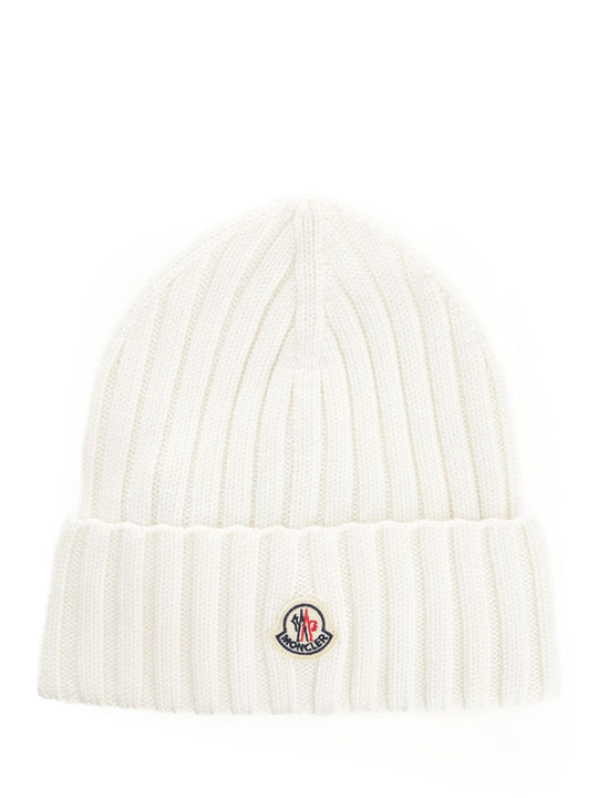Ribbed Wool Hat Hats White