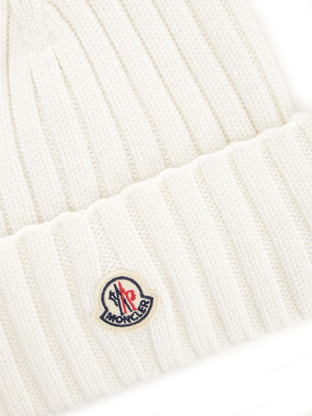 Moncler Ribbed Wool Hat Hats - White | b47add40781486e6a3cd7a4f7f5fb8b9302c2b82
