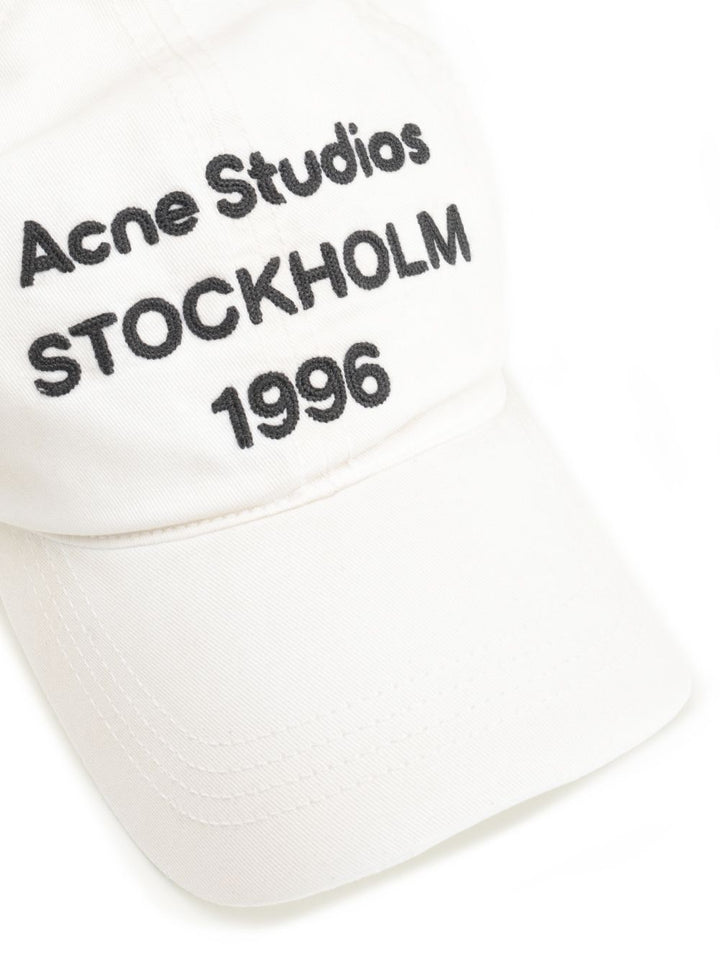 Acne Studios Baseball Cap With Embroidered Logo Hats - White | 024739141f453f84672f35b18b05d5ab4f4dba5d