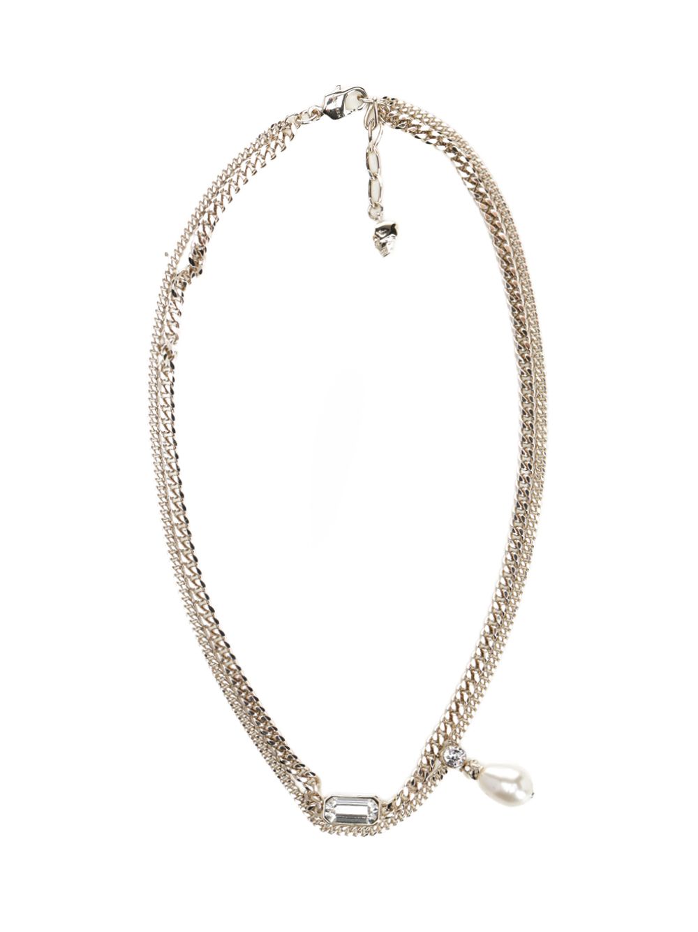 Mcqueen Skl & Crystal Neck. Jewelry - Silver | e9595238ddfadb17c6a21a9b232518b9b3bd232f