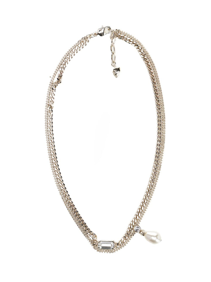 Mcqueen Skl & Crystal Neck. Jewelry - Silver | e9595238ddfadb17c6a21a9b232518b9b3bd232f