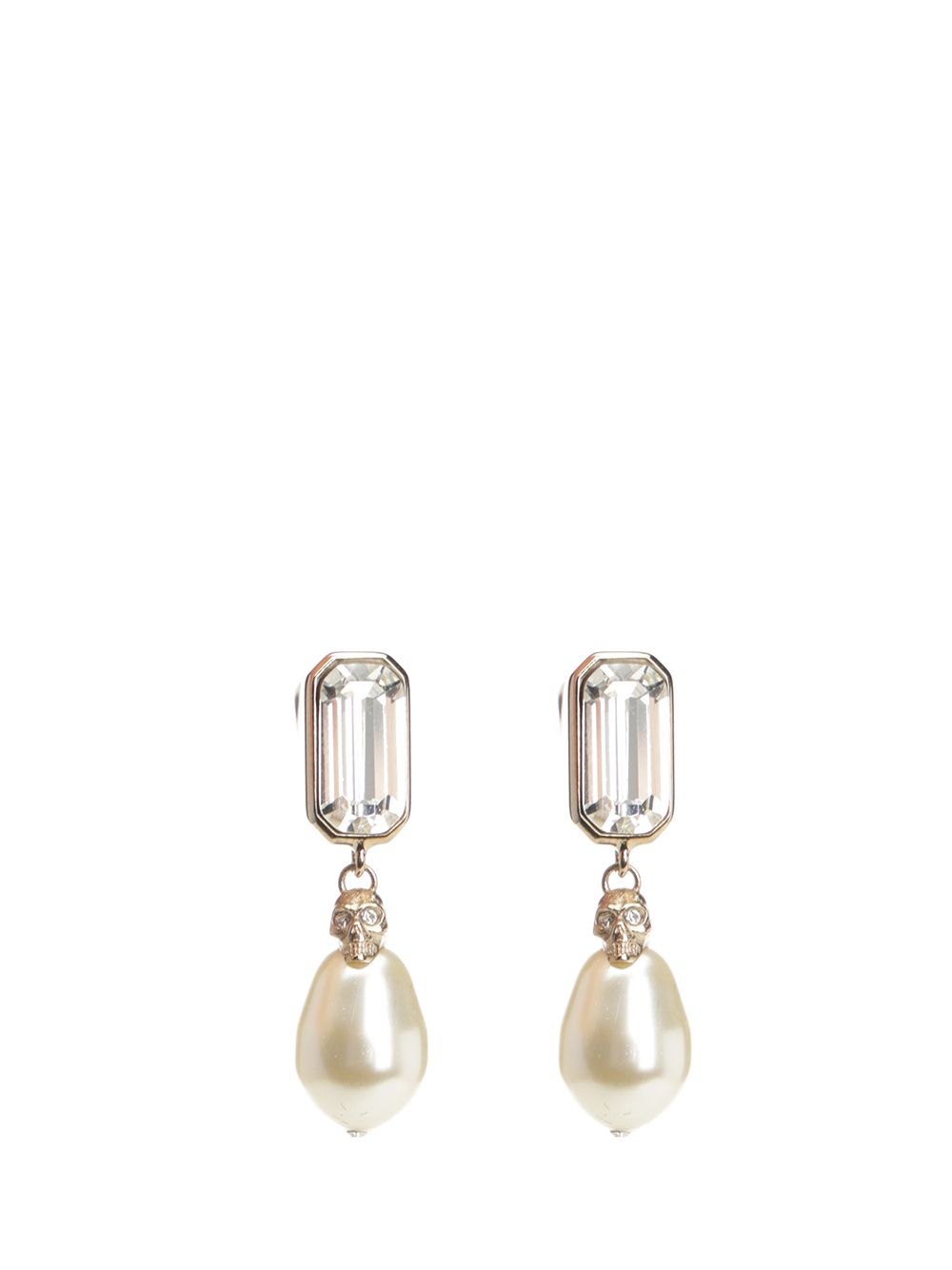 Mcqueen Skull Earrings With Pearls Jewelry - Gold | 777307870b1c333fa3334fb85fca7c2cc3198d09