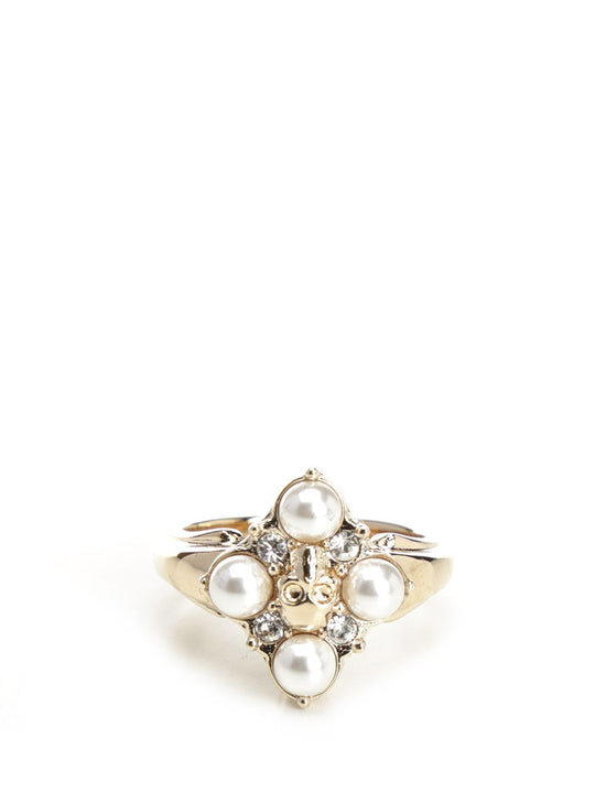 Skl & Crystal Ring Jewelry Silver