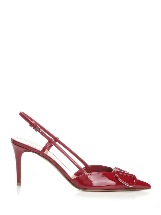 V Logo Signature Pumps Red