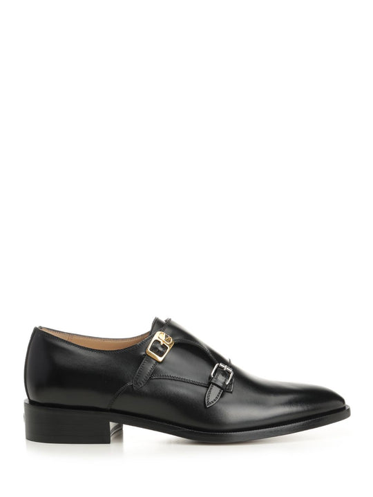 Double Monk Strap Pas Des Dieux Loafers Black