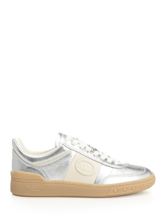 Upvillage Sneaker In Laminated Calfskin Sneakers Silver