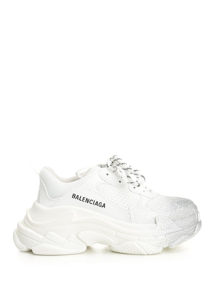 Balenciaga Triple S Glitter Spray Sneakers - White | 87e45cf9380c1541f1df7d16e690bd18d5a989e2