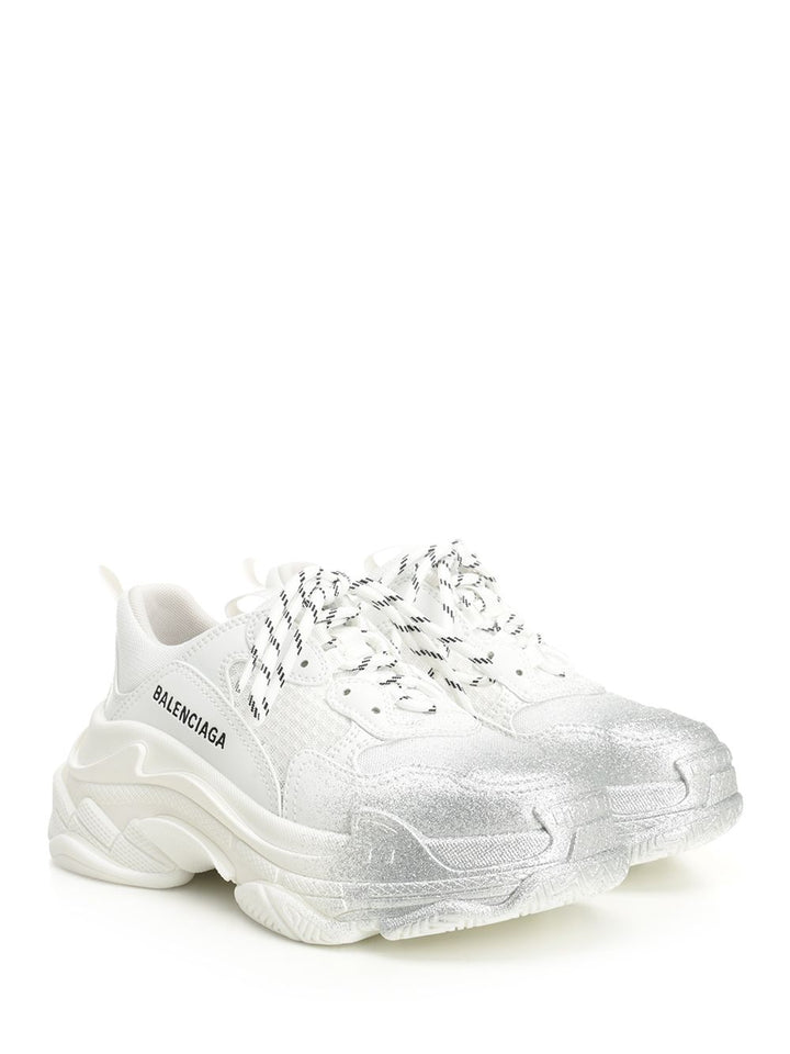 Balenciaga Triple S Glitter Spray Sneakers - White | bd824d7318d1cc726f3f457c22e2896503d24bc6