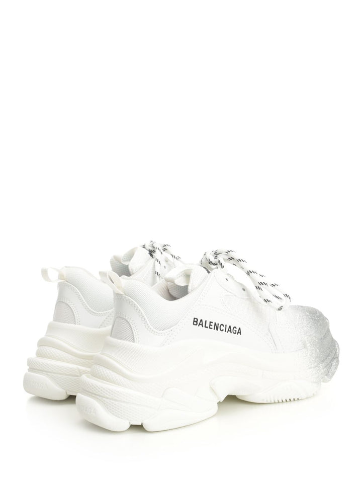 Balenciaga Triple S Glitter Spray Sneakers - White | 0532c65e86c02535dccd3beff185d36a4543067c