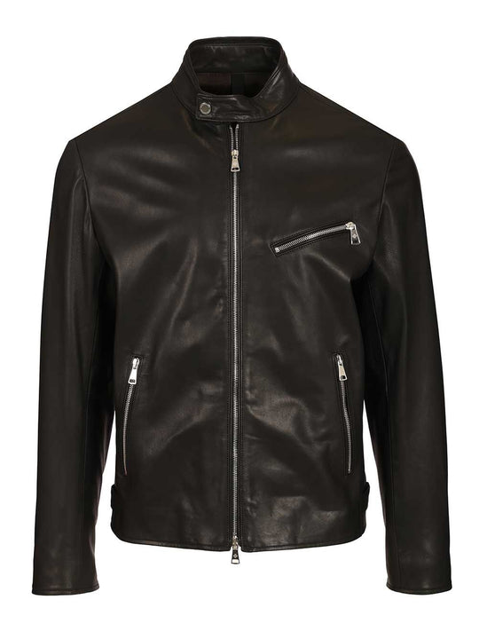 Lambskin Biker Jacket Jackets Black