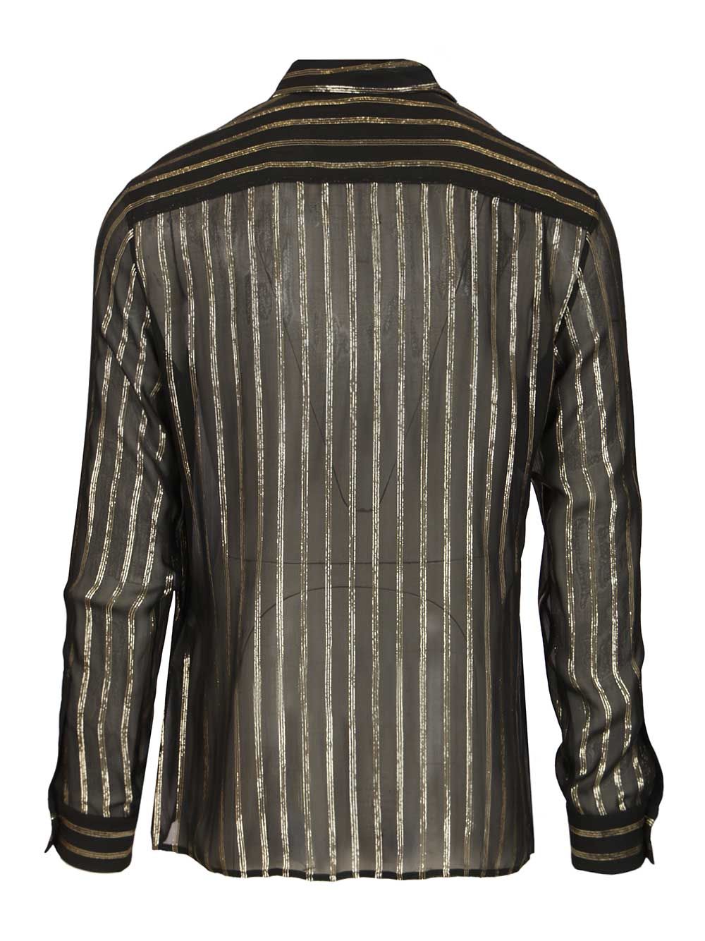 Valentino Garavani Valentino Silk And Lurex Chiffon Shirt Shirts - Black | 92221461997a16911c3e2f694cf61c5f103988cd
