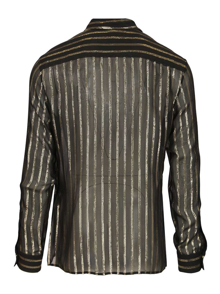 Valentino Garavani Valentino Silk And Lurex Chiffon Shirt Shirts - Black | 92221461997a16911c3e2f694cf61c5f103988cd