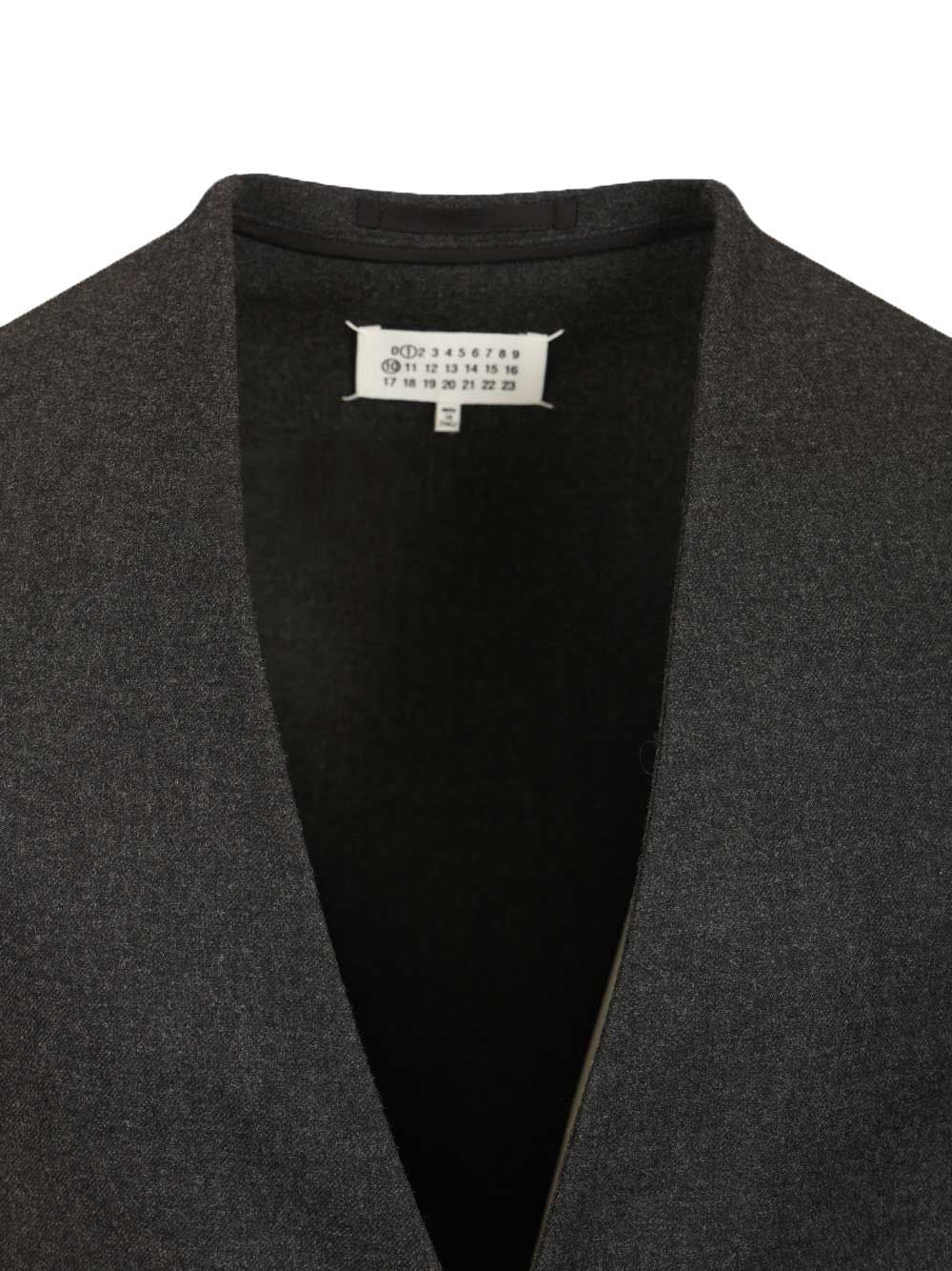 Maison Margiela Minimal Wool Jacket Jackets - Grey | 8c1836dd708556e2d156151c44640acec29518cc