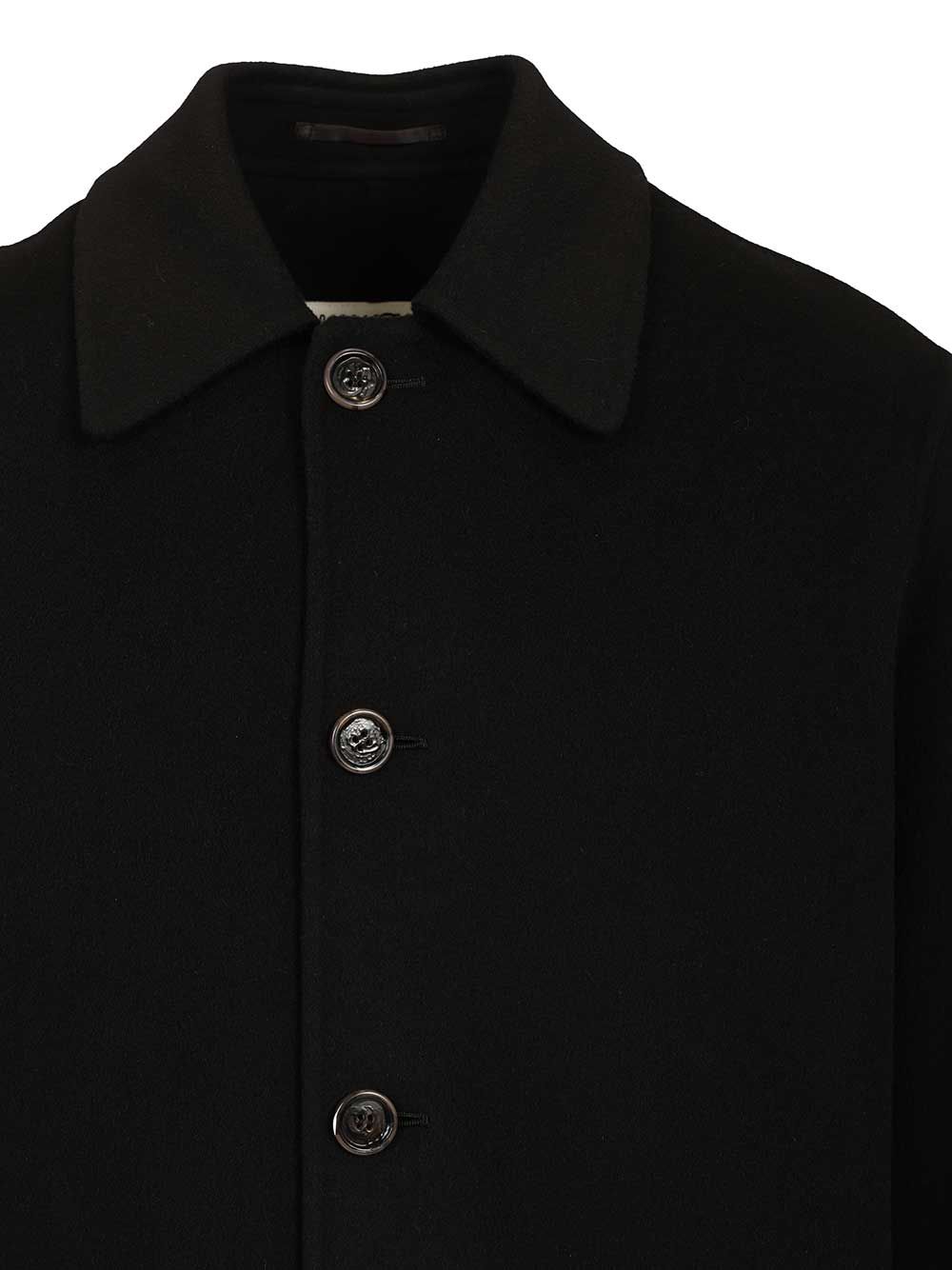 Mm6 Maison Margiela Single-Breasted Wool Coat Coats - Black | e3c4dc2a3a12fc22dd76b4056a13bafe1f235e31