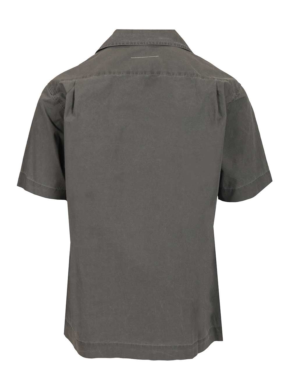 Mm6 Maison Margiela Short-Sleeved Shirt Shirts - Grey | ca23a64f7be1a7555923568b4e8a1c9e6a714d65