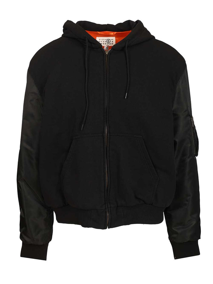 Mm6 Maison Margiela Hooded Jacket Jackets - Black | 9bff0876dec16784410dba7aa03eca2d63154f05